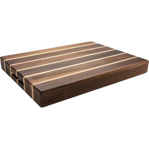 Extra Dikke Rechthoekige Snijplank Verkoolde Acacia & Rubber - Multi-Wood WB-54030CR