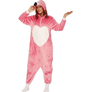 Fiestas Guirca - Volwassenenkostuum Onesie Flamingo (één maat)