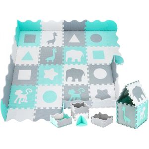 Moby-System - Puzzelmat - Speelmat - Baby - Foam - XL 150 X 150 cm - met Rand - Groen