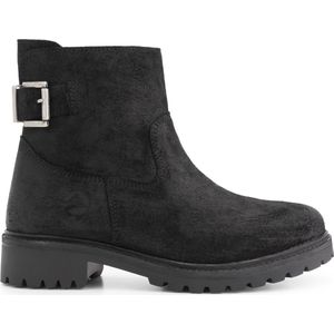 Travelin' Honefoss boots - Suede leren enkellaarsjes dames - Zwart leer - Maat 40