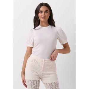 Minus Johanna Tee Tops & T-shirts Dames - Shirt - Ecru - Maat XL