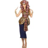Wilbers & Wilbers - Egypte Kostuum - Sesjesjet Koningin Van Egypte - Vrouw - Blauw, Goud - Maat 42 - Carnavalskleding - Verkleedkleding