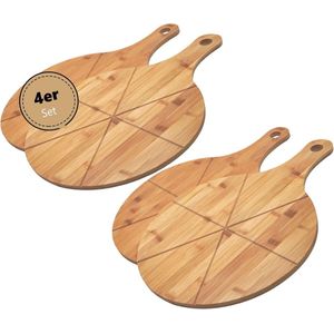 Grote Houten Pizzabord met Handvat - 33 cm - Set van 2, 3 of 4