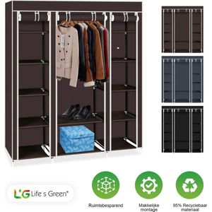 Life's Green® Kledingkast - Opbergkast - Campingkast - Stoffen kledingkast