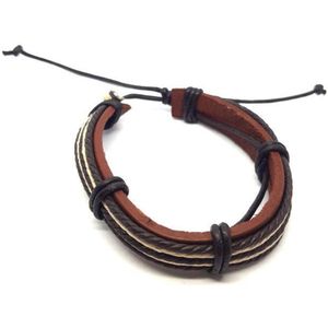 Zoëies bruine heren armband met touw