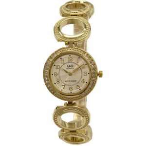 Q&Q horloge F501-014 Dames Goud