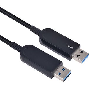 NÖRDIC USB3-F005 - Actieve USB Glasvezelkabel - USB-A naar USB-A - USB3.1 - 10Gb/s - 5m - Zwart