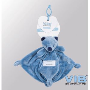 VIB® - Knuffeldoekje Beer - Kobalt blauw - Babykleertjes - Baby cadeau - zwangerschap aankondiging - geboorte cadeau