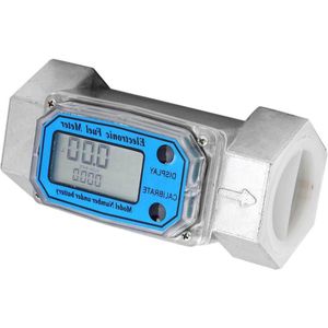 Digitale Stroommeter 120L/Min Vloeistofstroommeter Water&Brandstof Flowmeter Roestvrij 0-99999 Elektronische 1-1/2In NPT Voor Benzinepistolen Waterpijp .