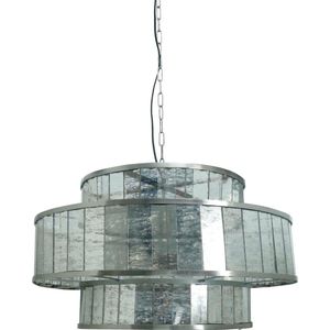 PTMD Render Ronde Hanglamp Antiek - H41 x Ø71 cm - Ijzer/Glas - Messing