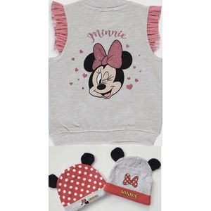 Disney baby Minnie mouse 2-delige muts cadeau - Minnie mouse vestje meisjes