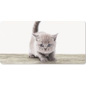Muismat XXL - Bureau onderlegger - Bureau mat - Kitten - Kat - Huisdieren - Jongens - Kinderen - Meisjes - 90x45 cm - XXL muismat