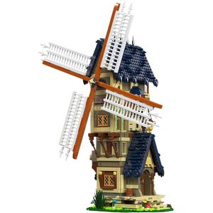 Mould King - Windmolen | Bloemen park molen | Technic icons modelbouw | Creator classic architecture bouwpakket | Compatibel met lego sluban mega | Technische speelgoed ideas expert volwassenen & kinderen | 1667 bloks modelbouw | vaderdag cadeau