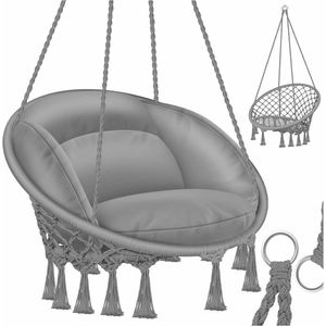 Hangstoel met Kussen voor Binnen en Buiten - Comfortabele Chillstoel tot 150 kg