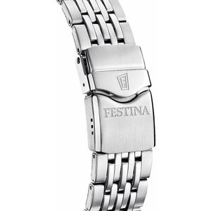 Festina F20661/3 Heren Horloge - Mineraalglas - Roestvrijstaal/Staal - Zilverkleurig - Ø 45 mm - Quartz - Vouw/Vlindersluiting - 20 ATM (duiken)