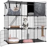 ApexArte® Kattenbench - Kattenkooi - Kattenren - Kattenhuis - Zwart