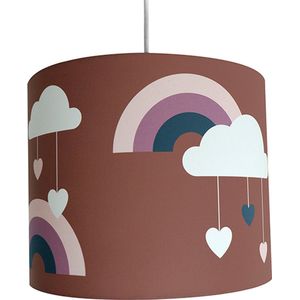 Hanglamp Regenboog bruin meisjeskamer Verlichting diameter 30cm met pendel voor kinderkamer