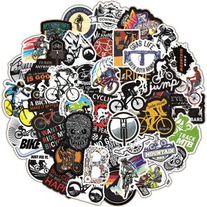 Mountainbike Fietsen Stickers - 50 stuks - met afbeeldingen en Grappige Teksten - Leuk cadeau voor fietsliefhebber