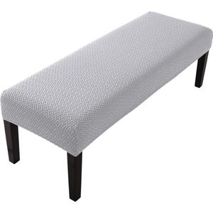 Universele hoes voor eetkamerbank, elastisch, waterdicht, stretch, jacquard dining bankhoes voor eetkamer, afneembare hoes voor eetkamerstoel, eetkamer (loodgrijs)