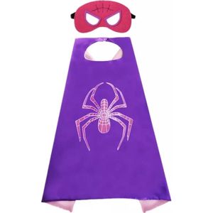 Spidergirl Cape - Masker - Spiderman Meisjes - Superheldin