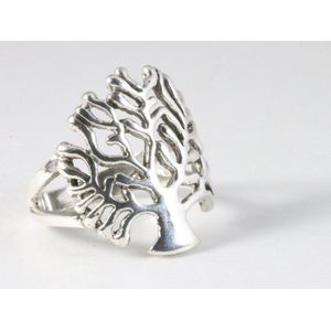 Zilveren ring met levensboom - maat 17
