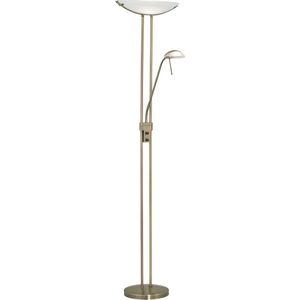 EGLO Baya Vloerlamp - klassiek - R7S/G9 - 180 cm - Brons/Wit - Dimbaar