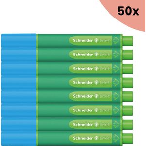 50x Viltstift Schneider Link-It 1 - 0mm mineral-blue