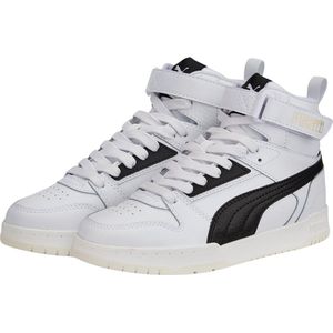 PUMA RBD Game Jr Unisex Sneakers - Puma White-Puma Black-Puma Team Gold - Maat 39