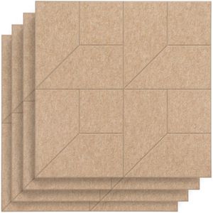 Dutchvilt akoestische wandtegels - Dutchvilt D101 - Beige - 4 stuks 60 x 60 cm - Volledig Nederlands product - Gerecycled PET-Vilt - Maak je eigen akoestische wand