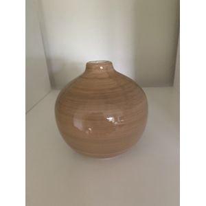 vaasje -rond -taupe kleurig