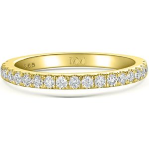 Starlet - 18k Geelgouden Moissanite Eternity Ring