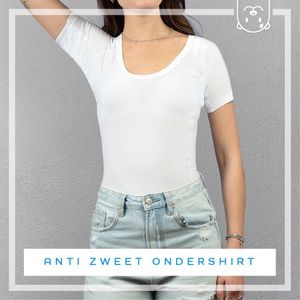 Anti zweet shirt - van zijdezacht Modal en stretch - met ingenaaide okselpads - Ondershirt - tegen Zweetvlekken - dames XL