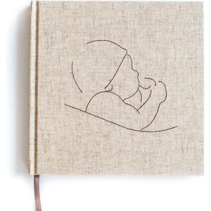 Leukigheidjes - Eerste jaar invulboek- Babyboek - linnen cover - stiksel