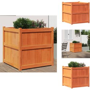 vidaXL Plantenbak - Plantenbakken - Bloempot - Bloembak - Plantenbak 70x70x70 cm massief grenenhout wasbruin