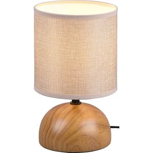 Reality - LED Tafellamp - Tafelverlichting - E14 Fitting - Rond - Bruin/Beige - Keramiek