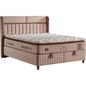 Bed Bambi Biosalt Boxspringbed Set - 160x200 - Slaapkamerbed - 1 x Matras met Topper, 2 x Bedbox, 1 x Hoofdbord