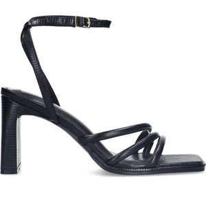 Sacha - Dames - Zwarte sandalen met hak - Maat 37