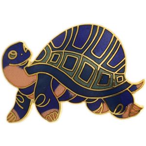 Behave Broche schildpad blauw