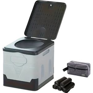 porta potti - opvouwbaar - camping toilet - toiletemmer - draagbaar toilet - inc. 100 toiletzakjes & toilettas