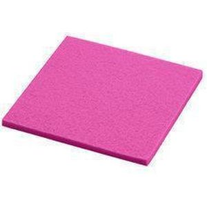 Daff Onderzetter - Vilt - Vierkant - 10 x 10 cm - Pink - Roze
