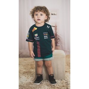 Formule 1 Red Bull Racing shirt voor kids | Navy | 100% katoen | Verstappen 1 | F1 Fans | Ideaal F1 cadeau | Maat 110 | 5 jaar | 5T