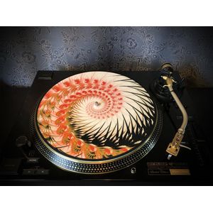 ORGANIC SPIRAL 1 Felt Zoetrope Turntable Slipmat 12"" - Premium slip mat – Platenspeler - for Vinyl LP Record Player - DJing - Audiophile - Original art Design - Psychedelic Art