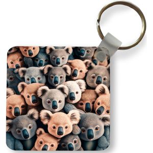 Sleutelhanger - Uitdeelcadeautjes - Koala - Dieren - Patronen - Grijs - Bruin - Kinderen - Plastic