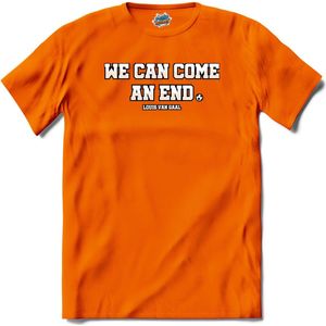 We can come an end - Oranje elftal WK / EK voetbal kampioenschap -  feest kleding - T-Shirt - Meisjes - Oranje - Maat 12 jaar