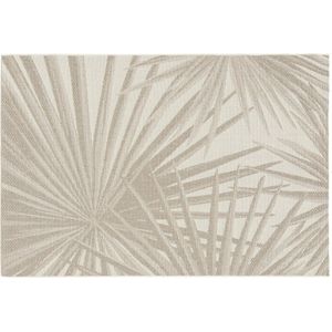INSPIRE - Rechthoekig tapijt EVA - beige met plantenpatroon - tapijt voor binnen en buiten - balkontapijt - buitentapijt - tapijt woonkamer - polypropyleen - 1500g/m² - 7mm x B.160cm x L.230cm