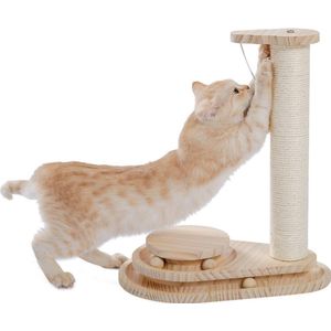 Velox Krabpaal - Krabpaal voor katten - Kattenspeeltjes - Anti-slip - Cactus - Beige