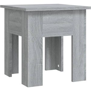 vidaXL - Salontafel - 40x40x42 - cm - bewerkt - hout - grijs - sonoma - eikenkleurig