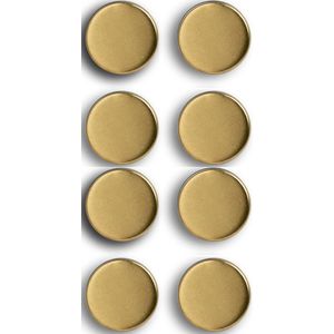 Zeller whiteboard/koelkast magneten extra sterk - 8x - goud - 2 cm