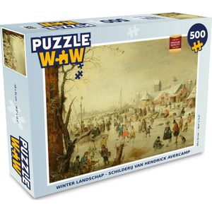 Puzzel Winter landschap - schilderij van Hendrick Avercamp - Legpuzzel - Puzzel 500 stukjes