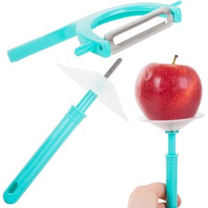 Dunschillerset 2 Stuks - Universeel - Aardappelschillers - Dunschillermesje - Mesjes om Aardappelen of Appels mee te Schillen